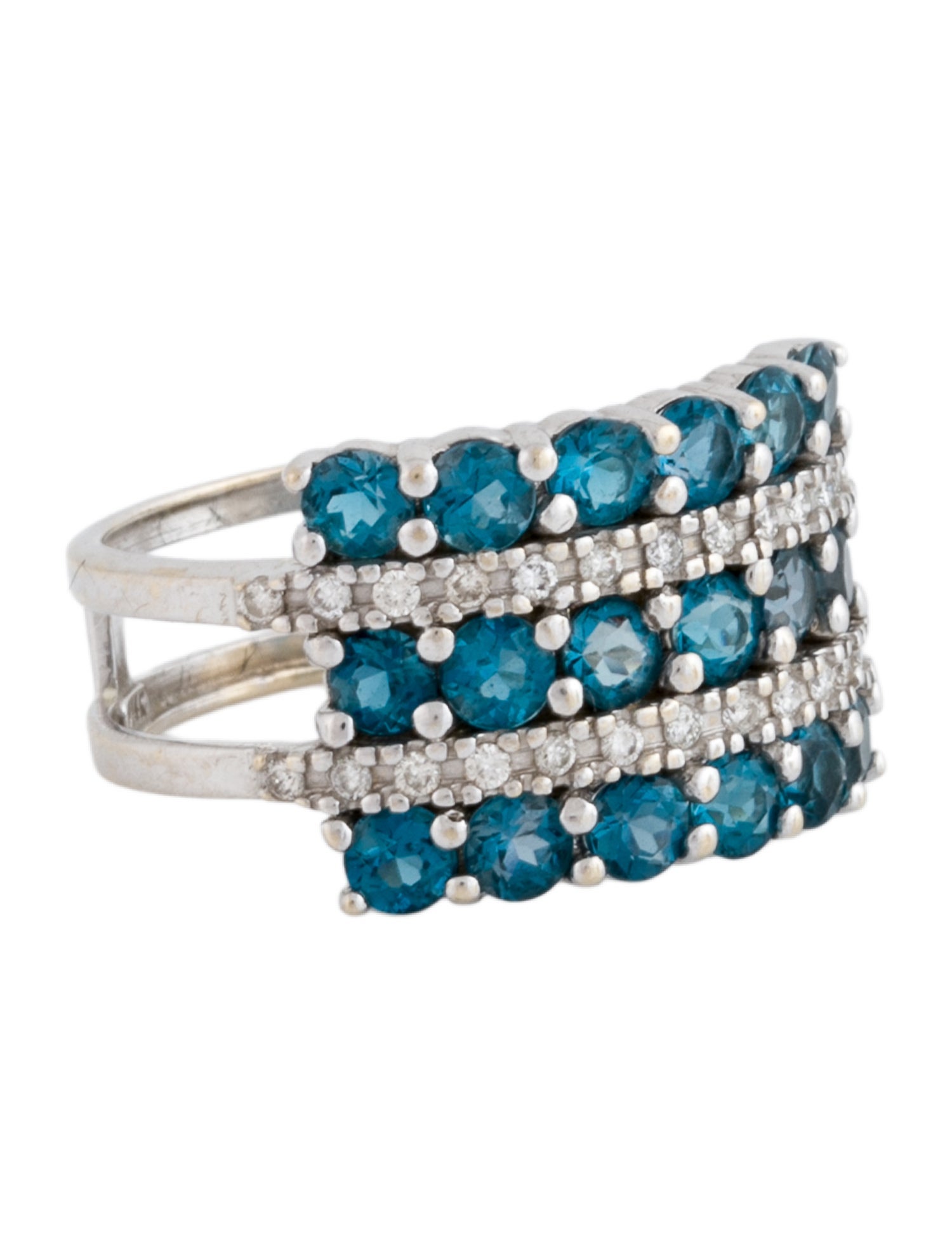 Ring 14K Topaz & Diamond Band