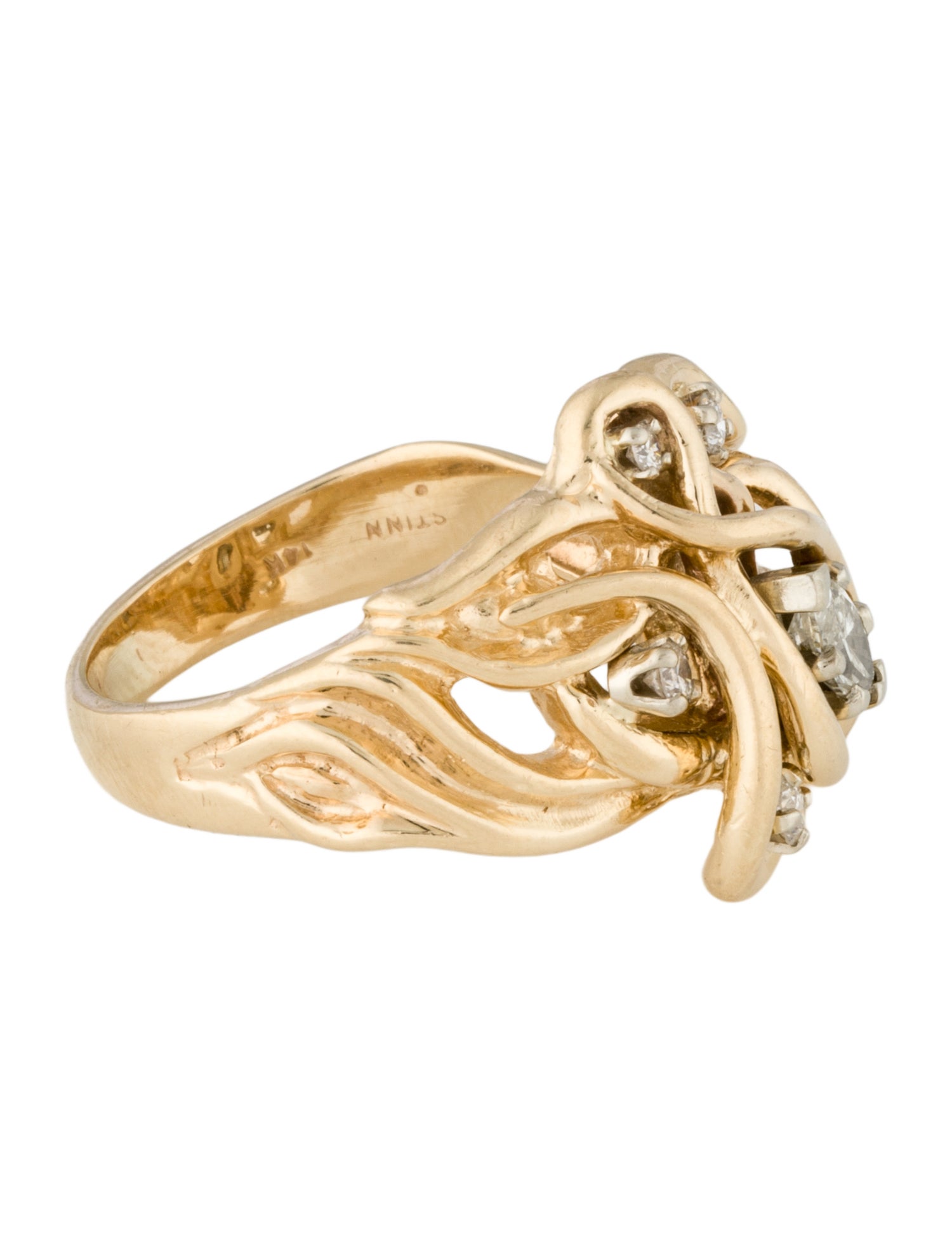 Ring 14K Diamond Cocktail Ring