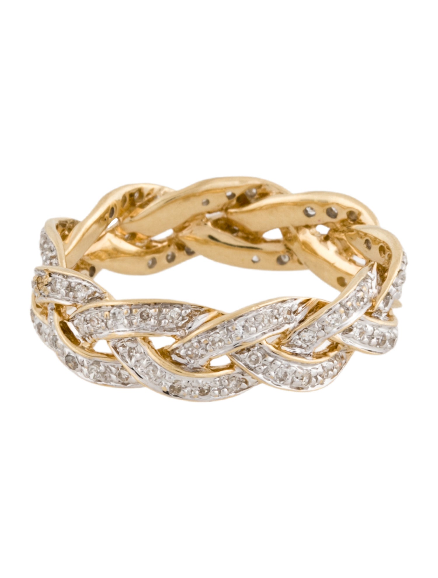 Ring 14K Diamond Woven Eternity