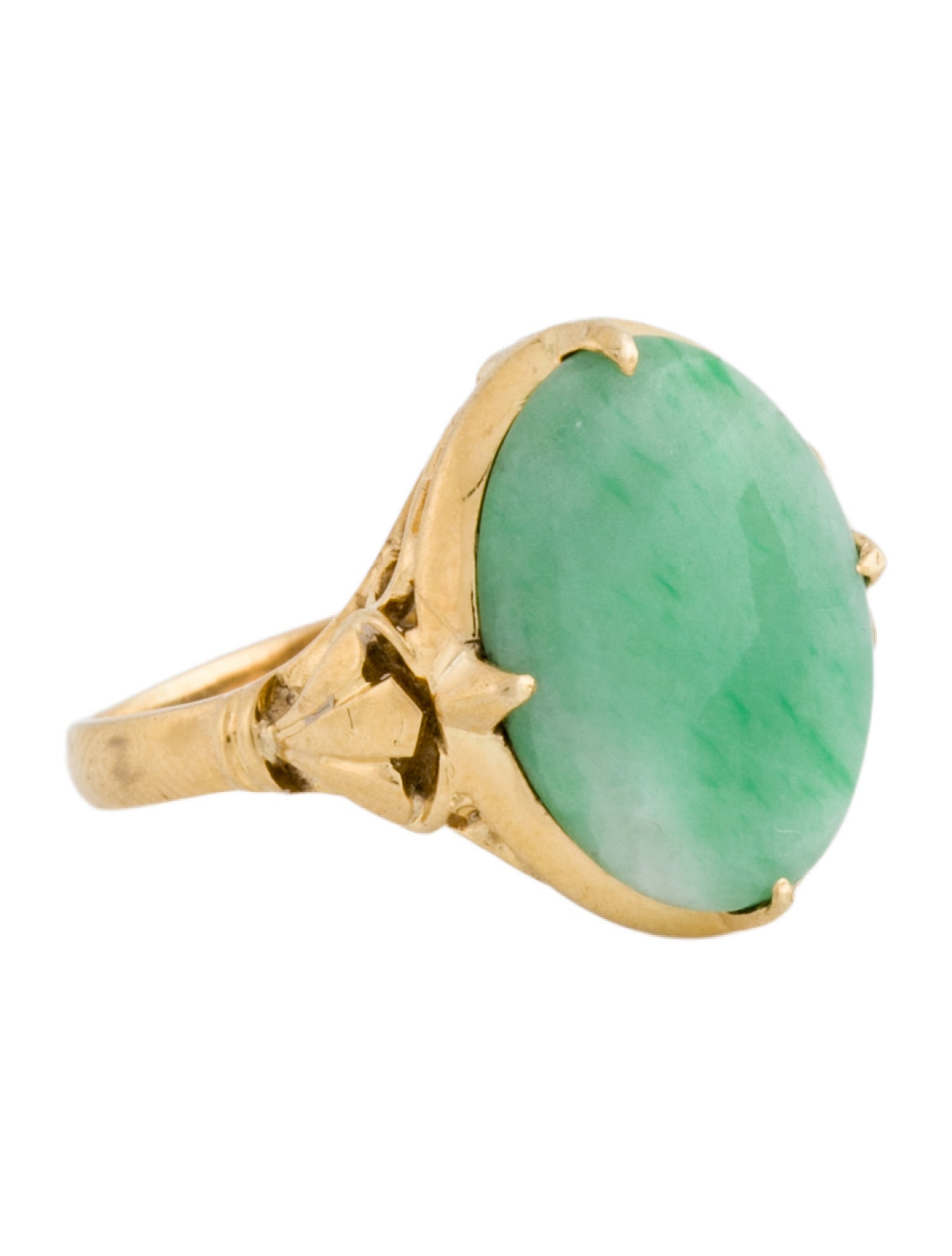 Ring 18K Jadeite Cocktail Ring