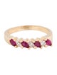 Ring 14K Ruby & Diamond Band Ring