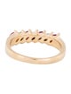 Ring 14K Ruby & Diamond Band Ring