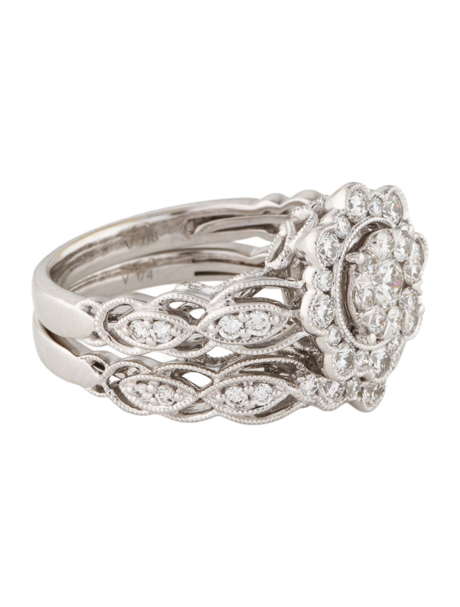 Ring 14K 1.08ctw Diamond Wedding Set