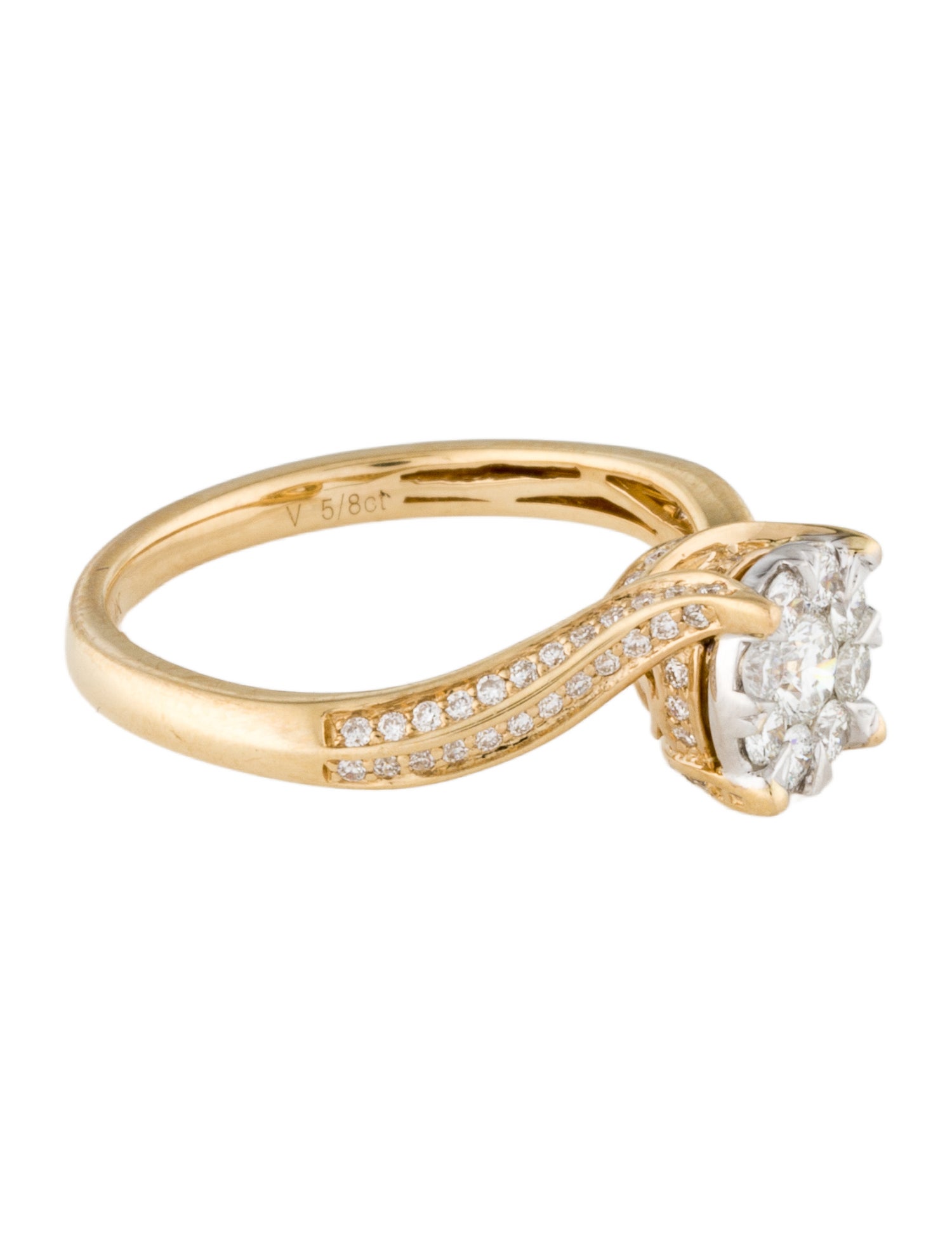 Ring 14K Diamond Cocktail Ring