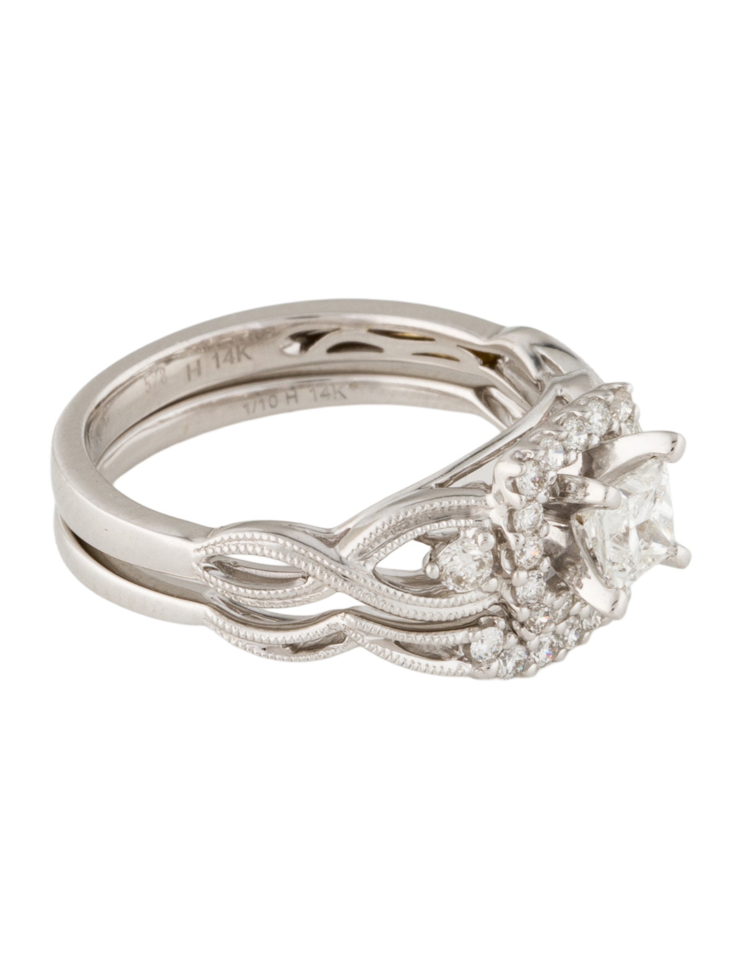 Ring 14K Diamond Wedding Ring Set