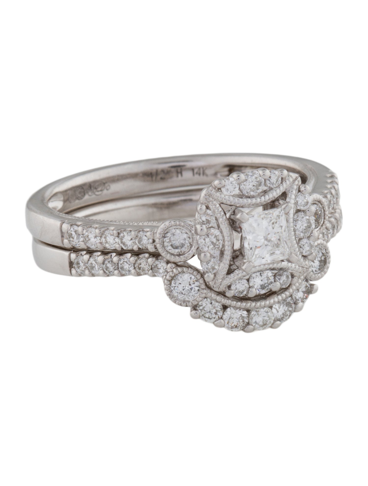 Ring 14K Diamond Wedding Set