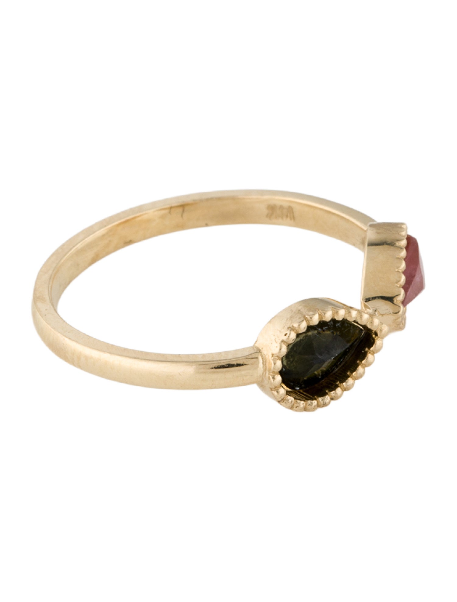 Ring 14K Tourmaline Open