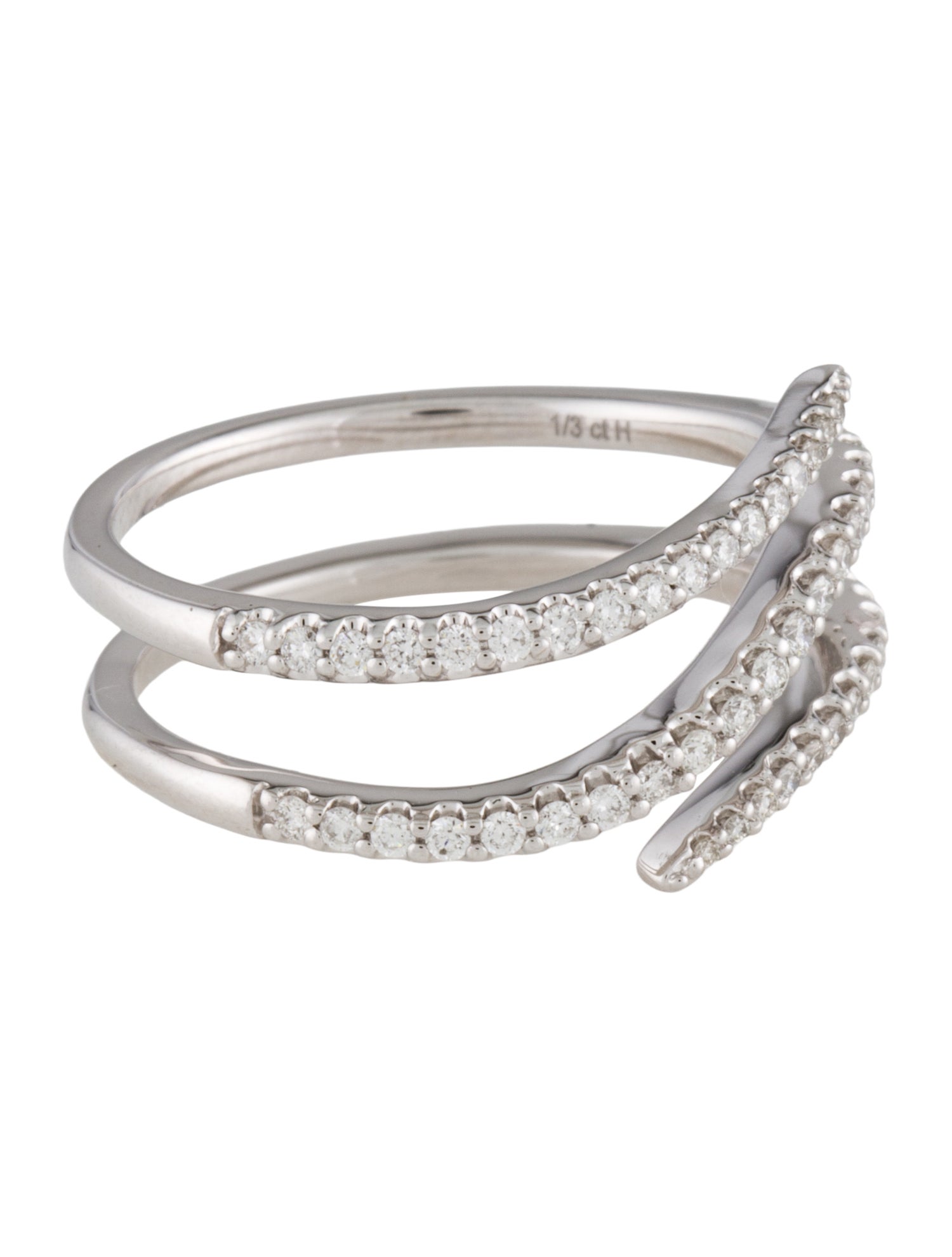 Ring 14K Diamond Coil Band