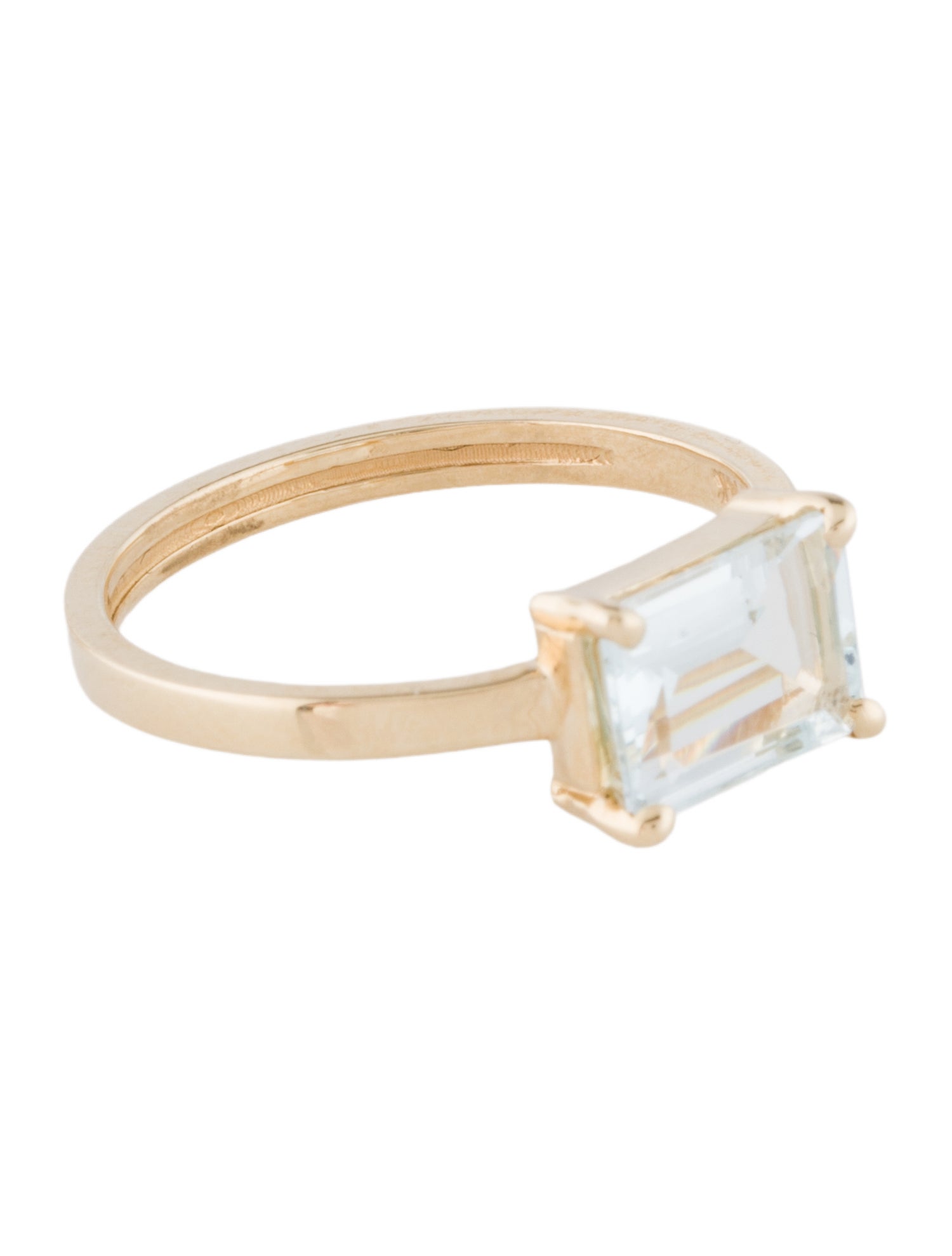 Ring 14K 1.04ctw Aquamarine Cocktail Ring