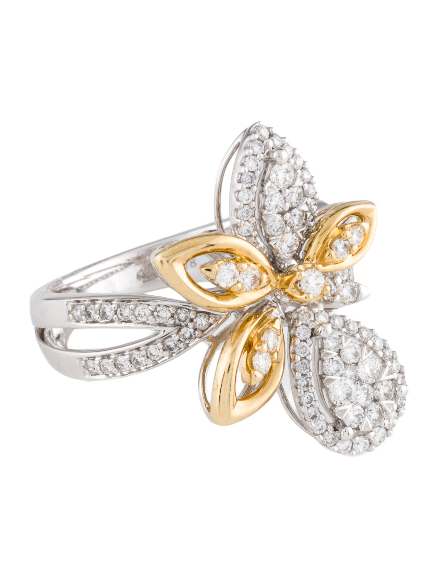 Ring 14K Diamond Cocktail