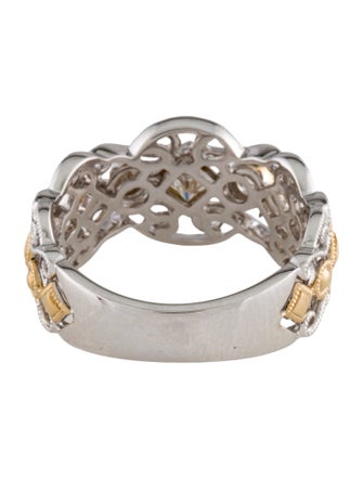 Ring 14K Diamond Scroll Band