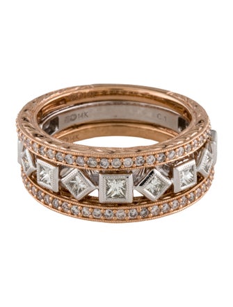 Ring 14K Diamond Stacking Ring Set