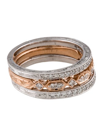 Ring 14K Diamond Stacking Ring Set