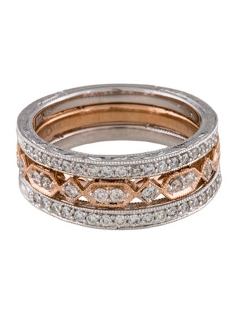 Ring 14K Diamond Stacking Ring Set