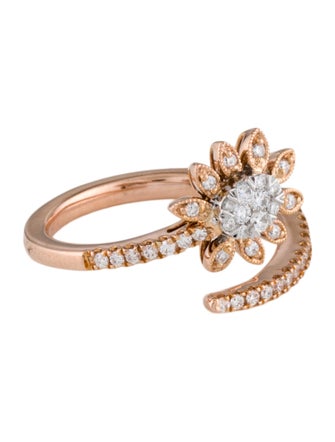 Ring 14K Diamond Bypass Ring