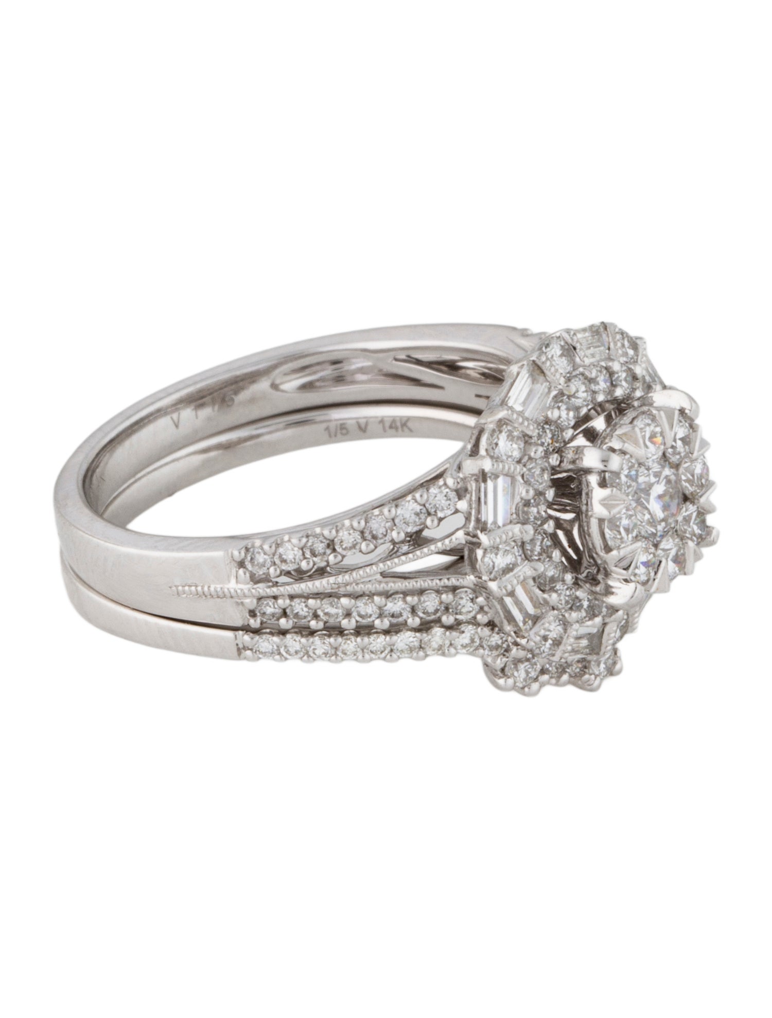 Ring 14K 1.30ctw Diamond Wedding Set s