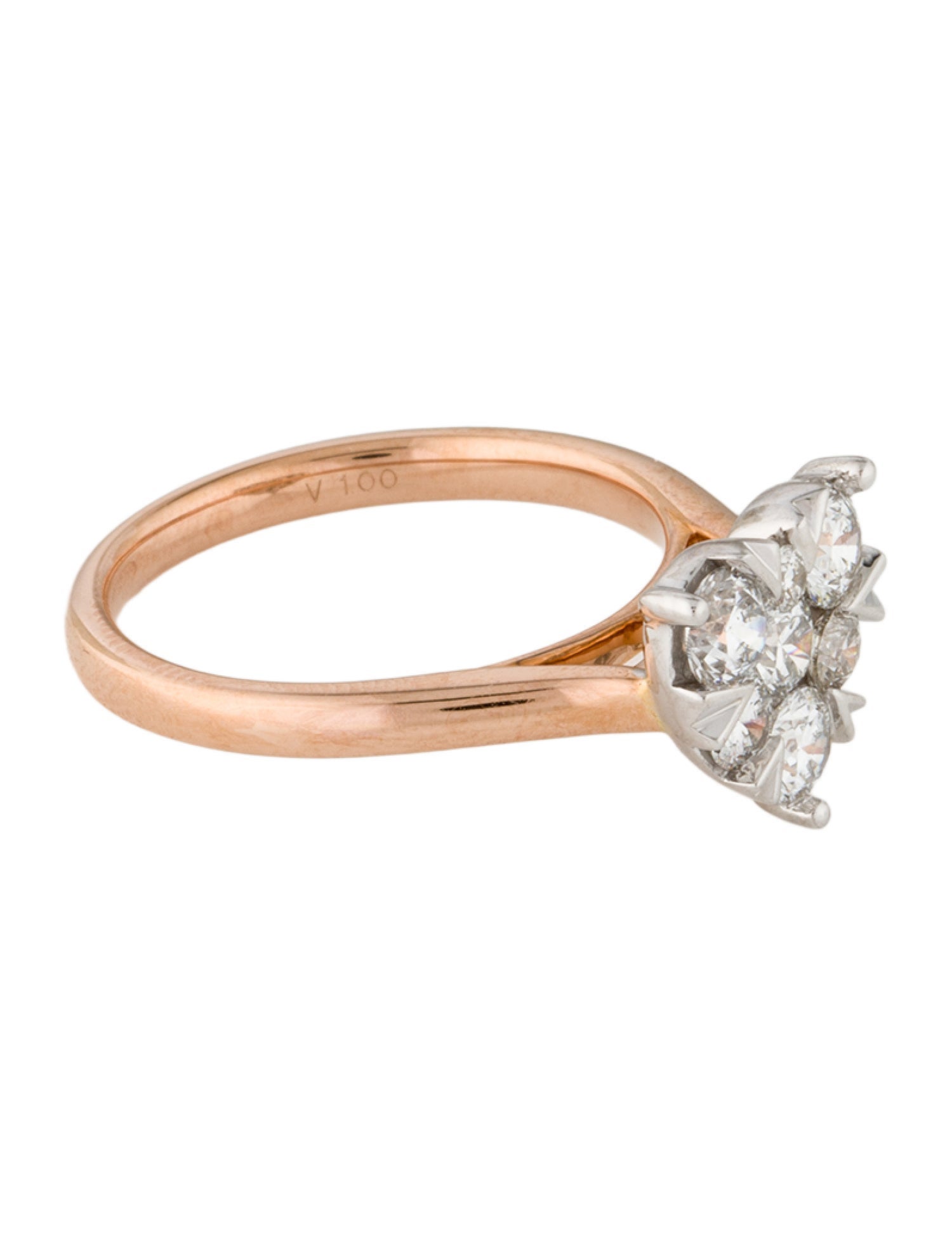 Ring 14K 1.00ctw Diamond Heart Cocktail Ring