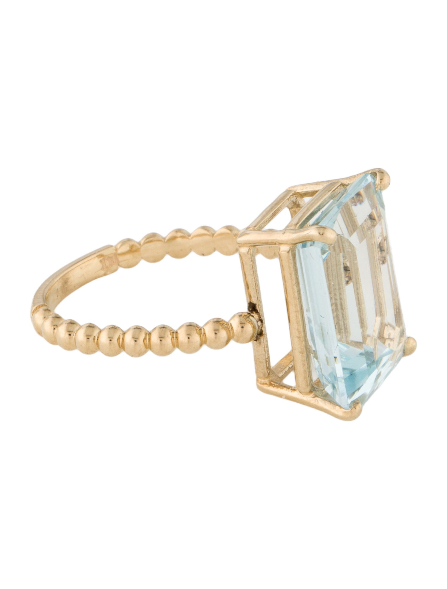 Ring 14K 5.62ctw Aquamarine Cocktail Ring