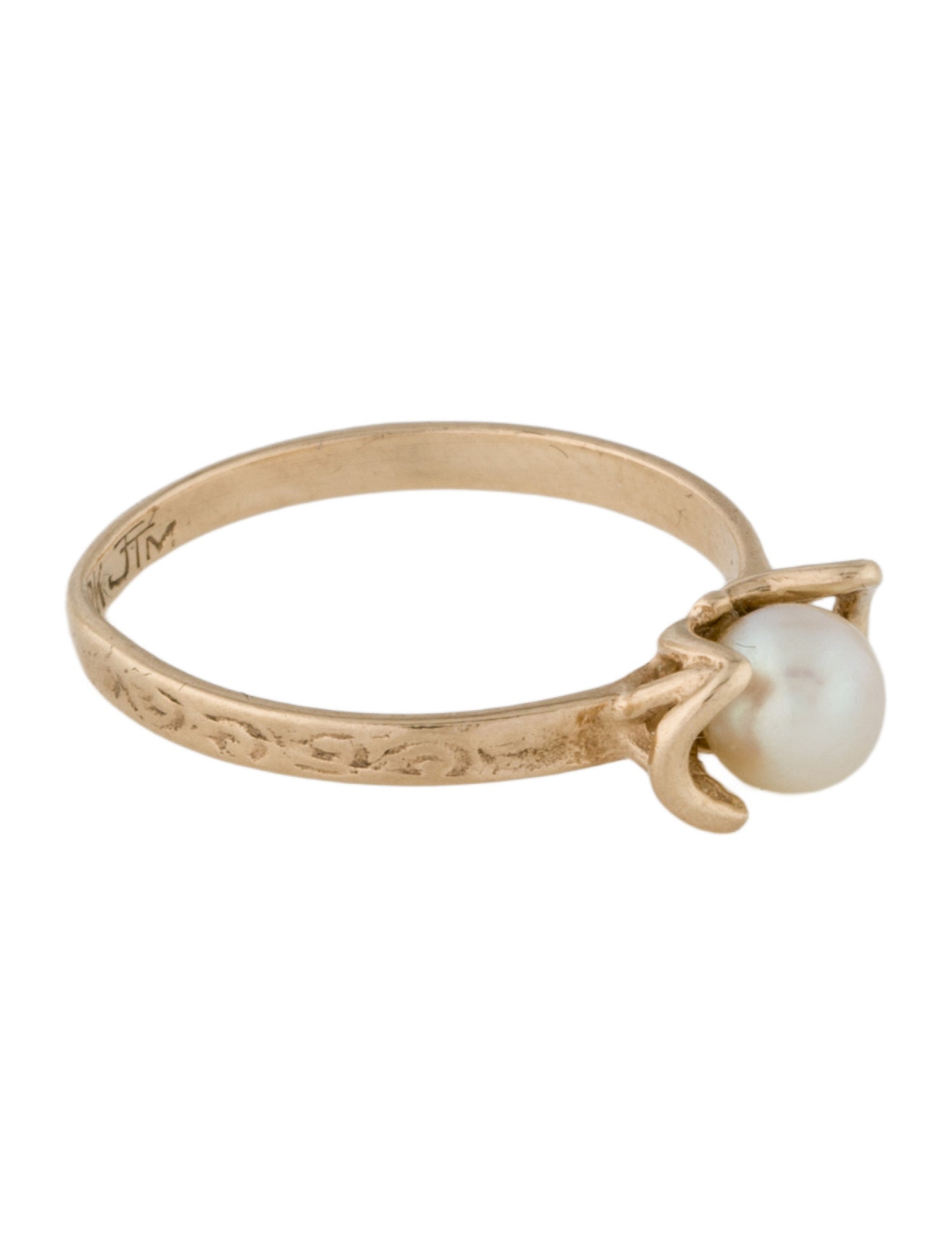 Ring 10K Pearl Cocktail