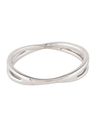 Ring 10K Diamond Crossover Band