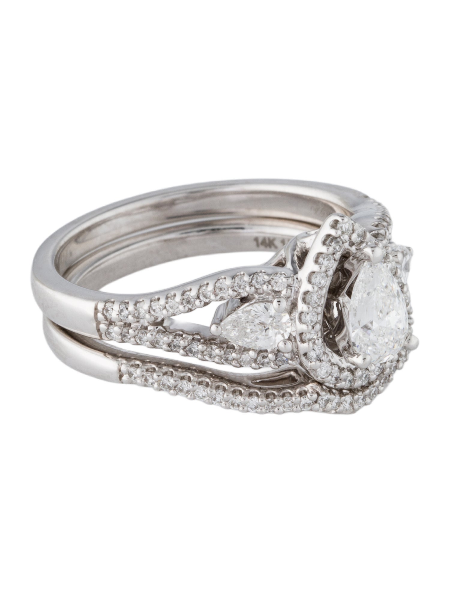 Ring 14K Diamond Wedding Set