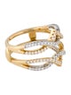 Ring 14K Diamond Double Row Band