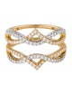 Ring 14K Diamond Double Row Band