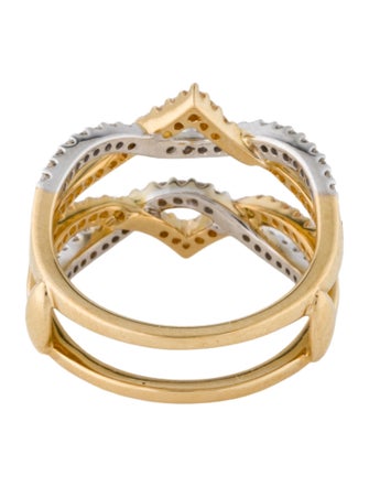 Ring 14K Diamond Double Row Band