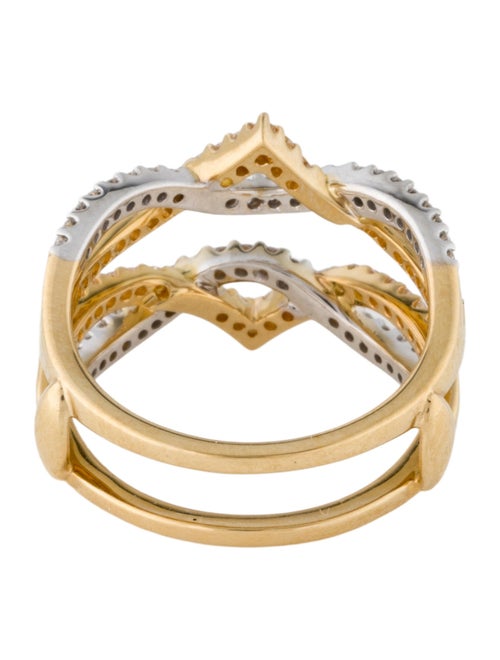 Ring 14K Diamond Double Row Band
