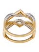 Ring 14K Diamond Double Row Band
