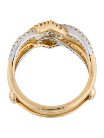 Ring 14K Diamond Double Row Band