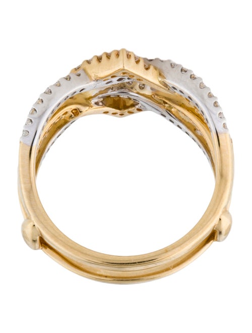 Ring 14K Diamond Double Row Band