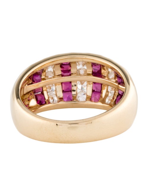 Ring 14K 1.10ctw Ruby & Diamond Dome Cocktail Ring