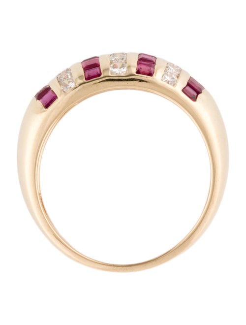 Ring 14K 1.10ctw Ruby & Diamond Dome Cocktail Ring