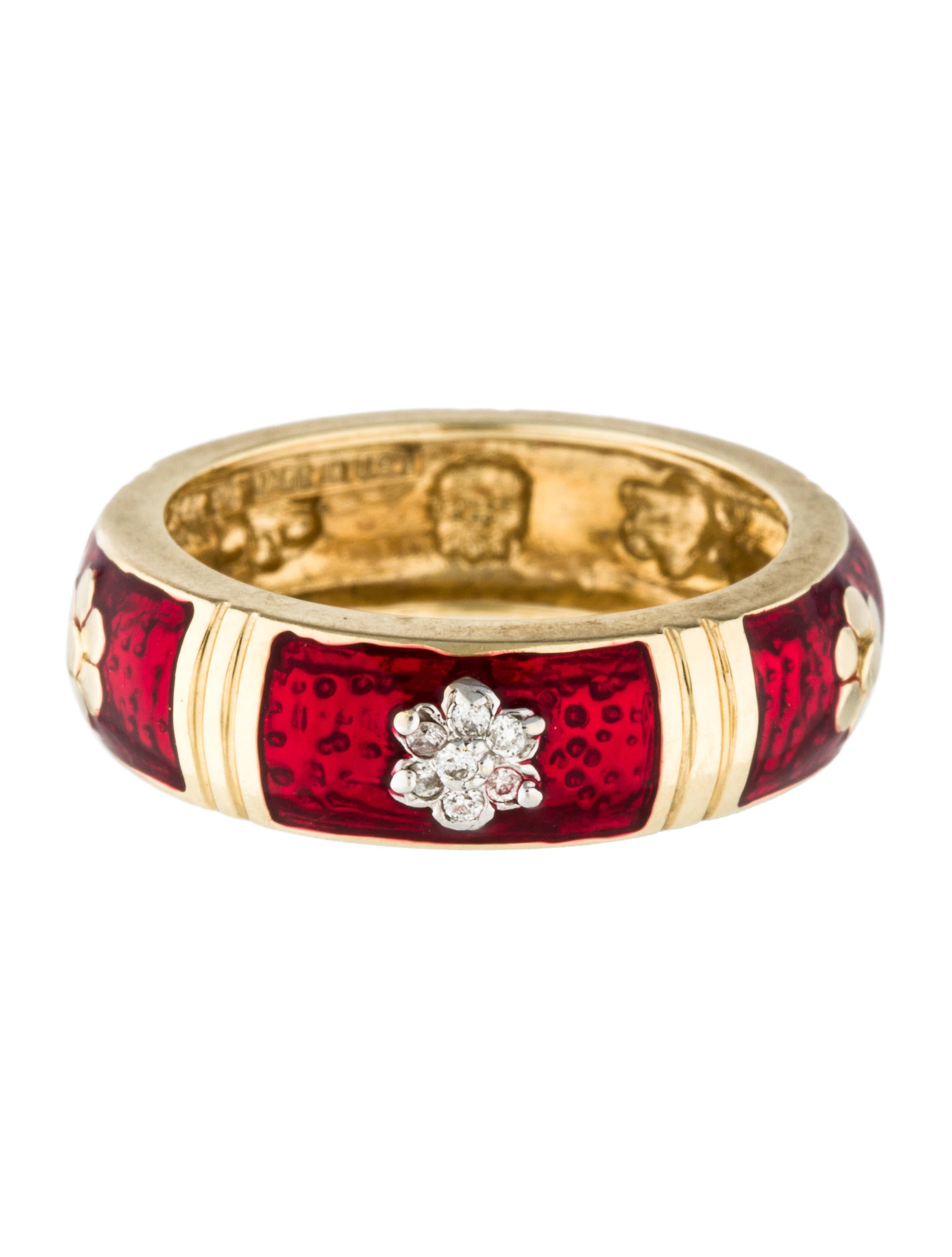 14K Enamel Ring Rings RRING34230 The RealReal