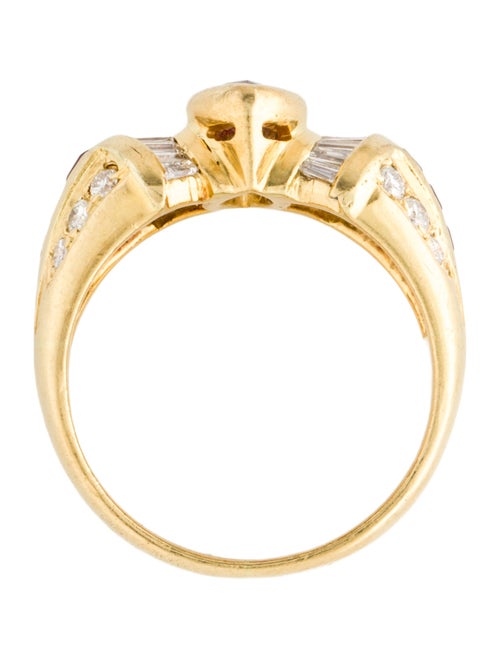Ring 18K Ruby & Diamond Cocktail Ring
