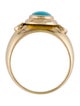 Ring 18K Turquoise & Diamond Cocktail Ring