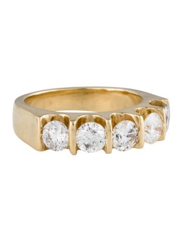 Ring Wedding Band 14K 1.25ctw Diamond 4.75