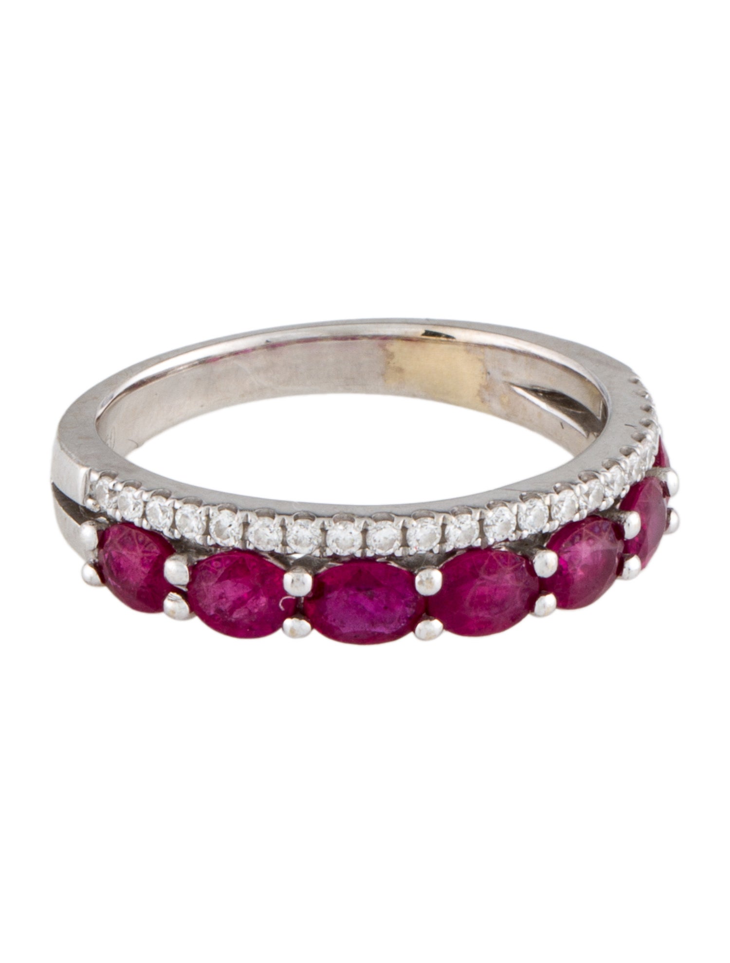 Ring 18K 1.43ctw Ruby & Diamond Band