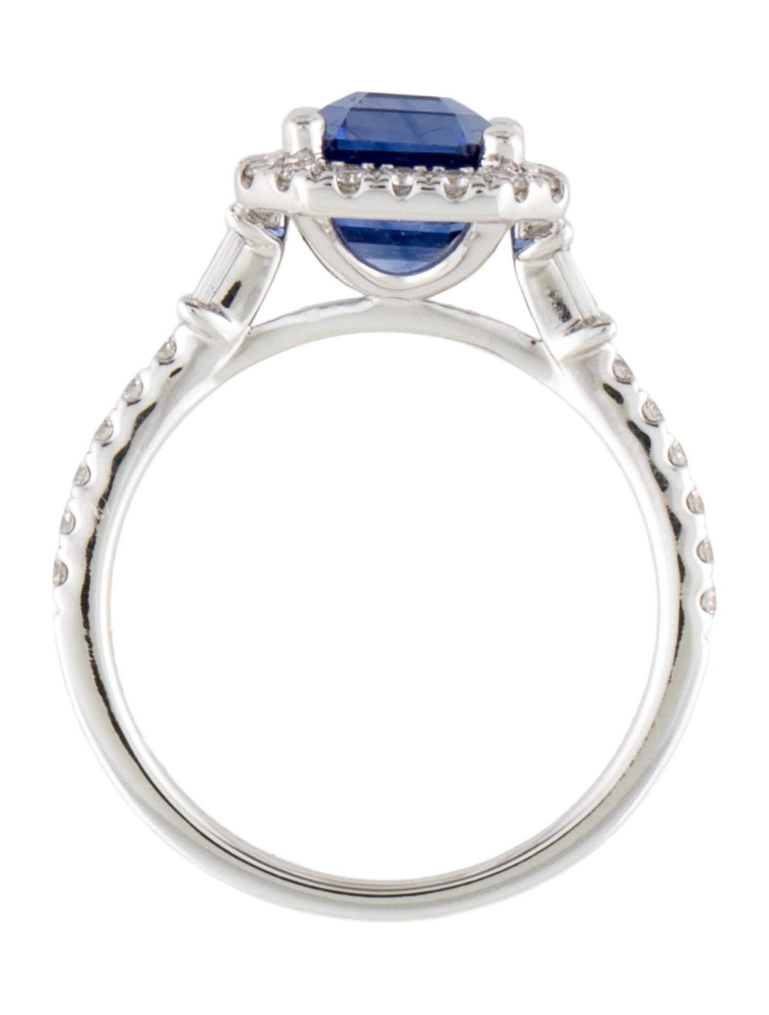 Ring 18K 2.99ct Sapphire & Diamond Engagement Ring