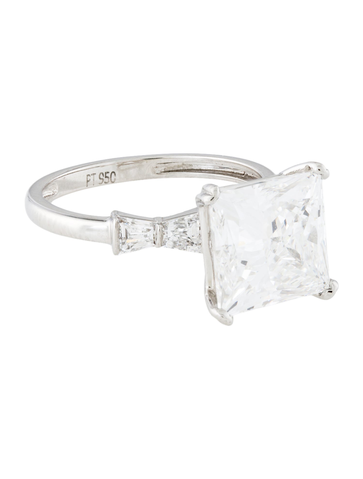 Ring Platinum 5.19ct Lab-Grown Diamond Engagement Ring