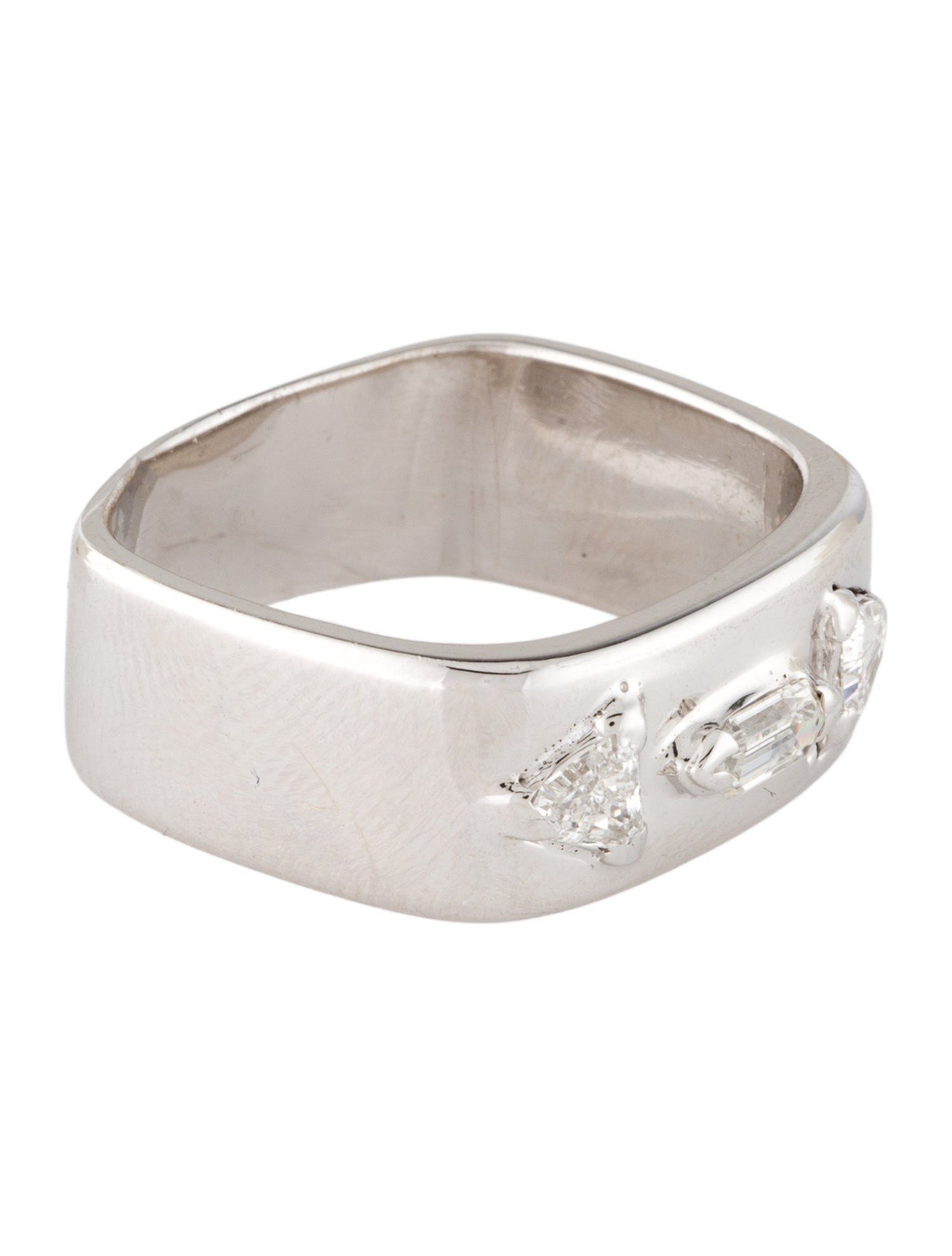 Ring 18K Diamond Square Band