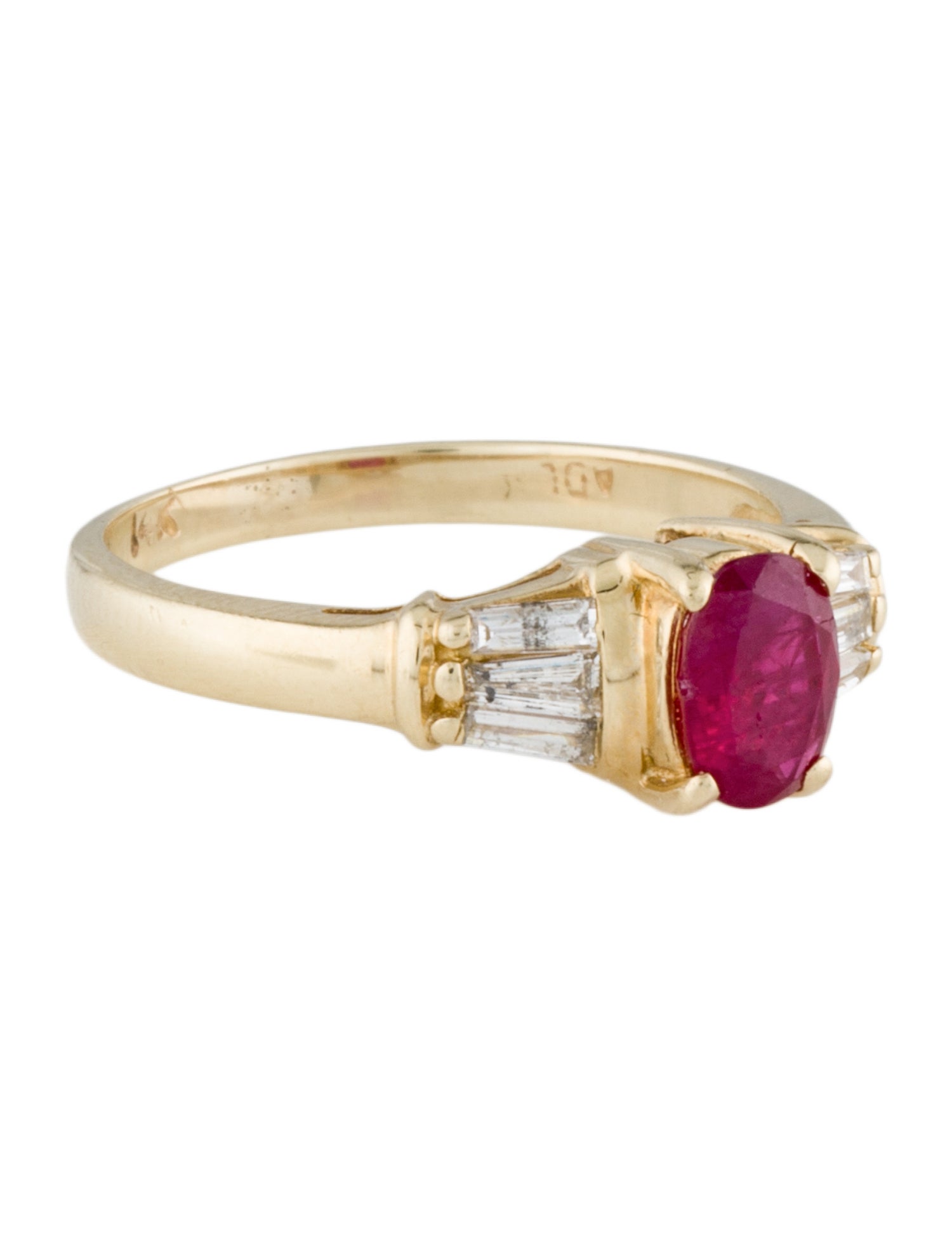 Ring 14K Ruby & Diamond Cocktail Ring