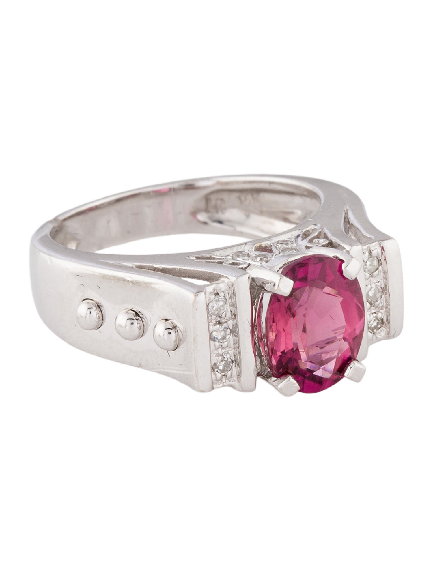 Ring 14K 1.93ct Tourmaline & Diamond Cocktail Ring