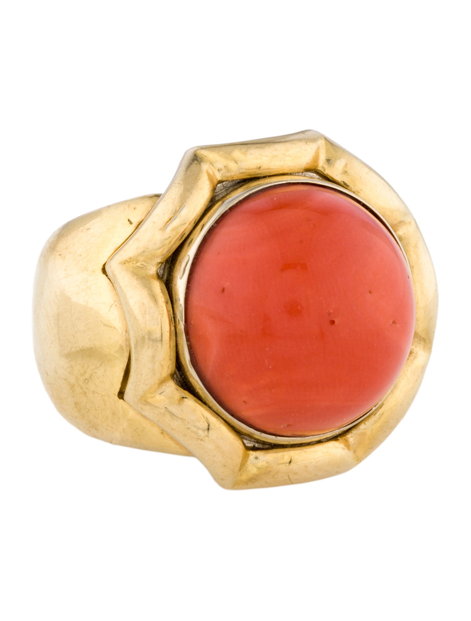 Ring 18K Coral Cocktail