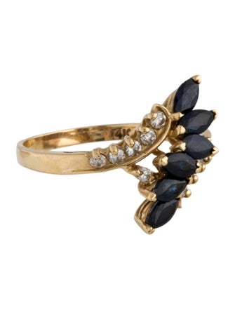 Ring 14K 1.32ctw Sapphire & Diamond Cocktail Ring