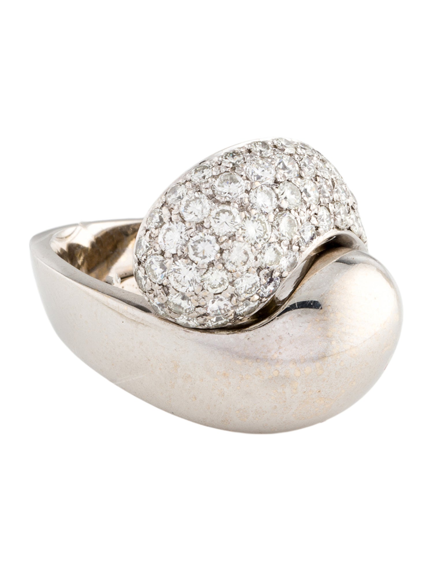 Ring 18K 2.12ctw Diamond Bypass Cocktail Ring