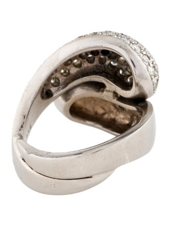 Ring 18K 2.12ctw Diamond Bypass Cocktail Ring