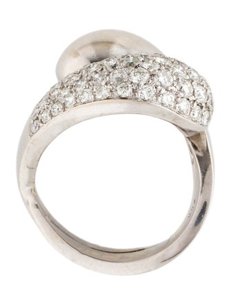 Ring 18K 2.12ctw Diamond Bypass Cocktail Ring