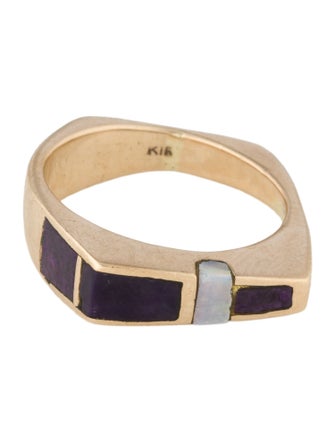 Ring 14K Opal & Sugilite Band